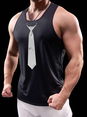 Manfinity Sport PWRUP Herrlinne med rund halsringning och ärmlös design, sommar och sport