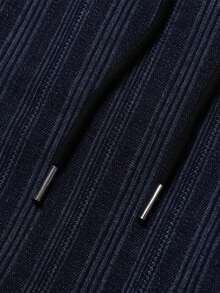 DAZY Quần jeans nam màu xanh hải quân kẻ sọc, cạp chun, thích hợp cho mùa xuân/thu. - Nhiều màu - Xem 8