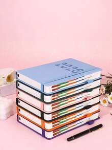 2026 New Calendar Log Self Discipline Check In Time Management One Page One Day 365 Days Plan Book Comes With 5 Plan Stickers A5 Plan Notebook Learning Start Gift Suitable For Work And Study, School Supplies,Back To School