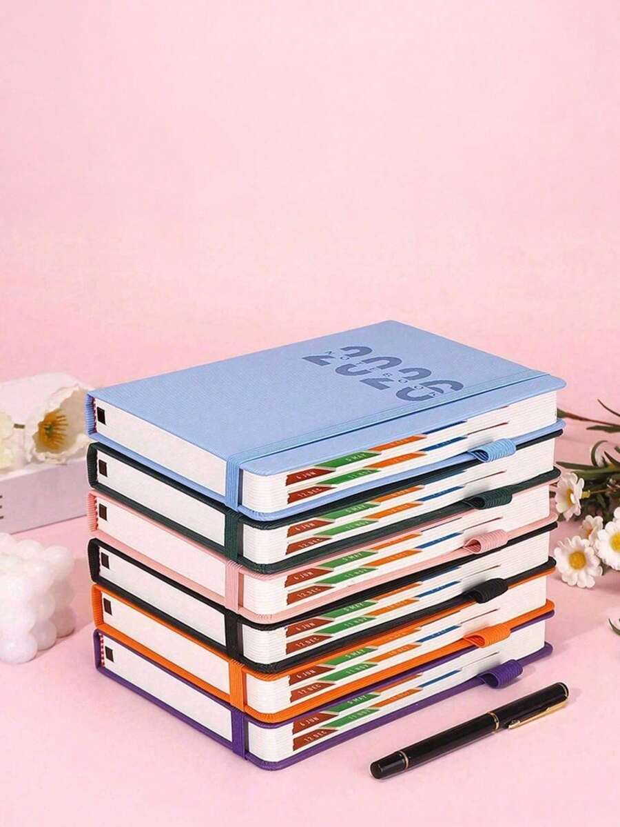 2026 New Calendar Log Self Discipline Check In Time Management One Page One Day 365 Days Plan Book Comes With 5 Plan Stickers A5 Plan Notebook Learning Start Gift Suitable For Work And Study, School Supplies,Back To School