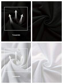 A children's clothing base short sleeved top, male/female, regular length, made of comfortable, breathable and machine washable fabric, suitable for daily outdoor travel and play, casual wear, versatile clothing for spring, autumn and summer - Negro - Ver 4