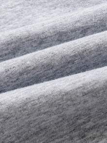 SHEIN 男婴休闲小熊印花短袖Polo衫，夏季 - 淺灰色 - 查看 3