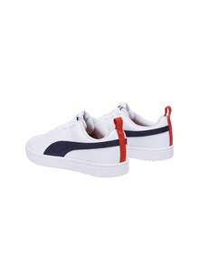 Puma Rickie Jr Low Kids Sneakers White 384311 - 白色底,深藍色 - 查看 4