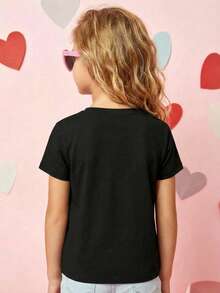 Young Girls T-Shirts - 黑色 - 查看 3