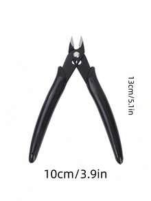 1 件装侧切钳塑料模型平口钳珠宝制作工具美甲卸甲电子维修 DIY 手工艺品万圣节节日礼物派对用品 - 黑色 - 查看 3