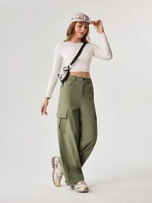 OutZeal 女士户外裤 露营徒步工装裤 - 軍綠色 - 查看 8