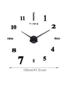 1Pc Of DIY Acrylic Wall Clock, Creative Frameless Large Set, Easy To Install, Silent Clock, DIY Wall Clock Set, Living Room, Bedroom Decoration, Home Furnishings Clock Wall Dormitory Decor Back To School Home Decor - Multicolor - View 13