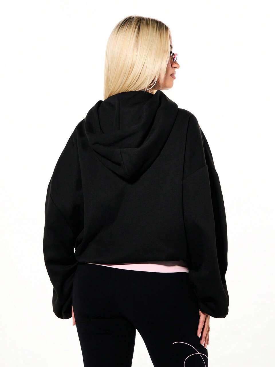 SUMWON WOMEN Oversized Zip Through Graphic Hoodie For Valentine