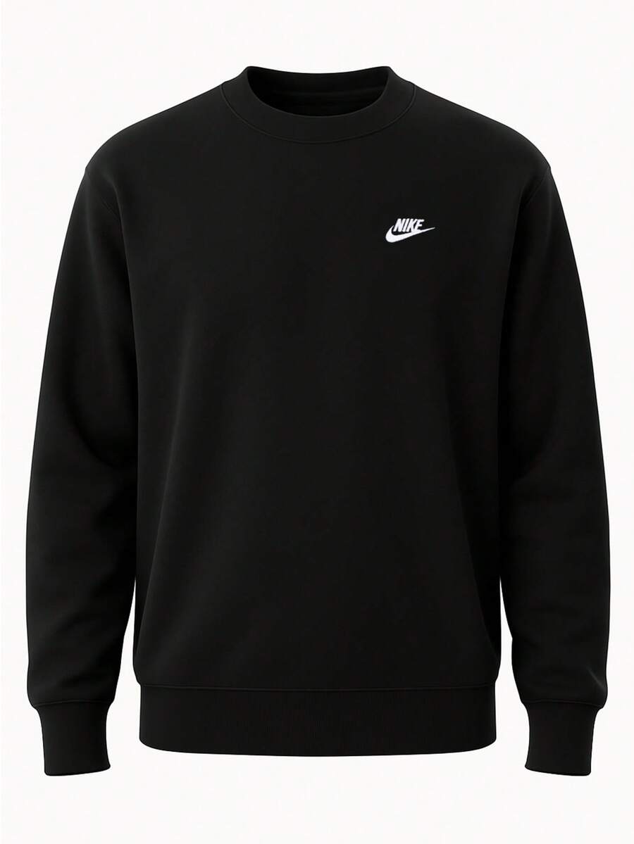 Nike Club Men's Sweatshirt Black - Black/White - View 1