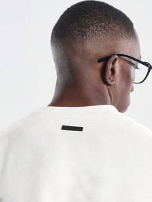 SUMWON Essential Regular Fit Premium Suede Crew Neck Short Sleeve Casual Everyday Comfort Basic Tee For Relaxed Weekend Summer Spring Style Plain - White - View 6