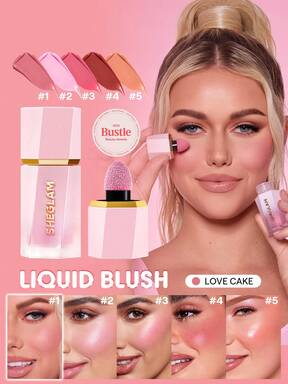 SHEGLAM Color Bloom Liquid Blush Finitura Opaca-Love Cake Gel Cream Blush Lunga Durata Non-Sbiadimento Altamente Pigmentato Leggero Lunga Tenuta Liscio Blush Natale Inverno Rosa Marrone Regali Blush Rare Marchio Bellezza Trucco Cosmetico Per Donne Ragazze Perfetto Per Inverno Ideale Per Y2K Elegante Moda Adatto Per Compleanno Natale Regalo Festa Pronto Migliore Colore