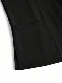 TaskEZ 2pcs Casual V-Neck Short Sleeve Top And Pants Uniform Set, Cleaning Service Uniform Set - Black - View 4