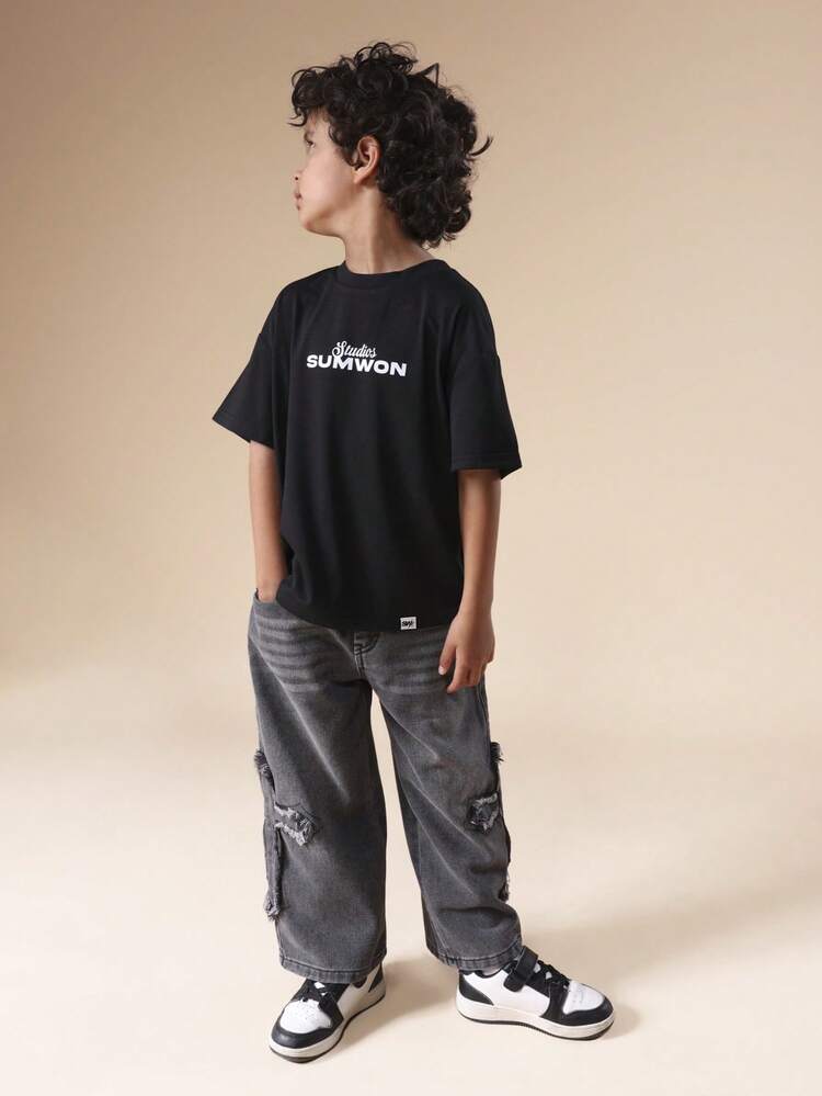 Graphic Tee With Love Print