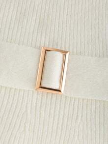 Franclia Áo croptop dáng bustier nữ thu đông, thắt eo ôm sát, áo len dệt kim thiết kế phối màu độc đáo quyến rũ. - Nhiều màu - Xem 5