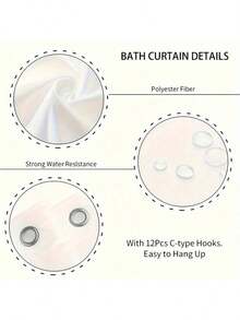 Set de 4 piese, set de baie elegant și simplu, albastru-verde, cu fluturi florali - perdea de duș și serie de covoare, cadou rafinat și practic pentru decorarea casei.