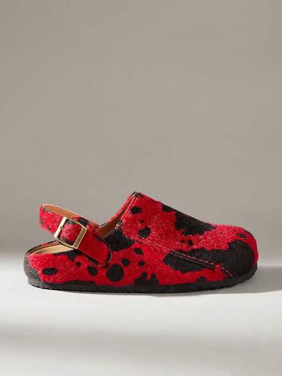 Solecia Mocasines de mujer de estilo informal con estampado de vaca, de uso versátil para el día a día