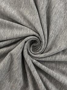 SHEIN 夏季孕妇休闲字母印花蝙蝠袖连衣裙 - 灰色 - 查看 8