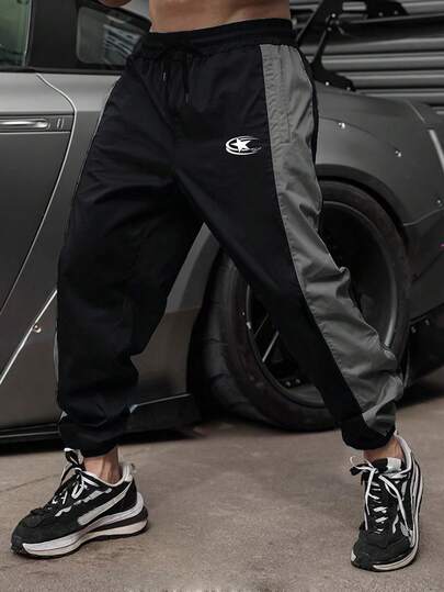 Manfinity Sport Corelite 男士休闲抽绳慢跑裤，舒适面料，适合所有季节