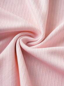 THE POWERPUFF GIRLS X SHEIN 3pcs Young Girl Cute Cartoon Print Lettuce Trim Long Sleeve T-Shirt, Casual Everyday Wear, Spring/Autumn - White - View 6