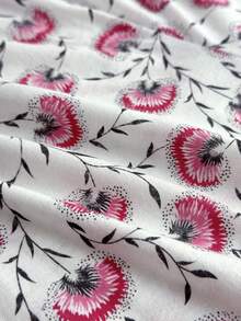 EURMUSE Quần dài mặc nhà họa tiết hoa chất liệu cotton dành cho nữ - Nhiều màu - Xem 5