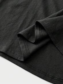 SWAVVY Áo thun dài tay nam in hình ngôi sao phối màu tương phản 2 trong 1 - Màu xám đen - Xem 5