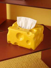 Joivida Cheese Shape Tissue Box Luxury Aesthetic Design Multi Functional Storage Organizer For Living Room Coffee Table Home Decor Christmas Stocking Fillers Holiday Gift Ideas Scandinavian Style Must Haves - Multicolor - View 9