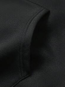 Manfinity EMRG 男士黑色哥特十字架水钻印花全拉链拉法帽连帽衫 | 闪亮水钻胸前图案保暖保暖连帽外套 | 暗黑美学朋克风面罩连帽衫 | Y2K街头嘻哈Grunge风双拉链长袖上衣 | 宗教信仰符号超大落肩外套 | 柔软加厚冬季男士双层拉链连帽衫卫衣，秋冬连帽衫外套图案连帽衫拉链动漫连帽衫男士街头风拉链衫 - 黑色 - 查看 8