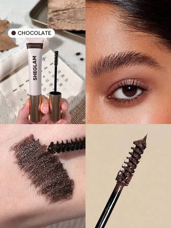 Gel Para Cejas Con Color Hold 'Em Up, Color Chocolate Tinte Para Cejas Voluminoso De Larga DuracióN Con Fibras Similares Al Cabello No Grasoso, Da Forma, Levanta, Fija Las Cejas Crema Para Cejas Con Cepillo Para Cejas Marca Belleza Maquillaje CosméTico Para Mujeres NiñAs Perfecto Para Invierno Ideal Para Y2K Elegante Moda Adecuado Para CumpleañOs Navidad Regalo Fiesta Listo Mejor Color