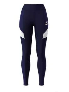 Puma Retro Rib Women's Leggings Blue - Blue - View 1