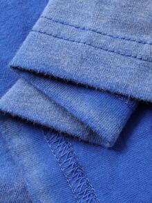 DAZY 男童休闲字母印花短袖T恤，春夏款 - 藍色 - 查看 5