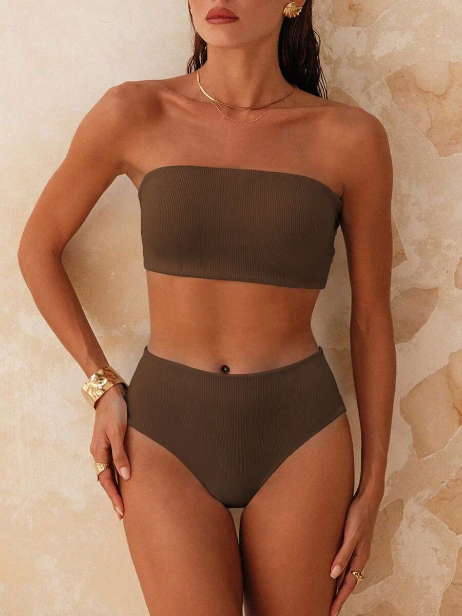 Swim Chiccia Enfärgad baddräkt Bikiniset, strandkläder - Brun - Visa 1