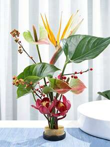 Joivida Flower Vase Copper Pin For Flower Arranging, Flower Vase Base Pad, Pin Holder, Flower Arranging Fixing Tool - Multicolor - View 4