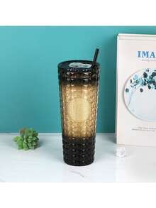 1个24盎司大容量钻石纹双层保温水瓶 - 适合家庭、办公室和户外使用；轻便易携 - 彩色 - 查看 9