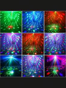 Đèn trang trí tiệc Mslitely DJ Disco Ball với cáp USB và chức năng chiếu hình ảnh theo nhạc, đèn nhấp nháy màu RGB, thân đèn ABS nguyên khối, thích hợp cho các bữa tiệc trong nhà, khiêu vũ, sinh nhật, lễ hội, quán bar, karaoke, Giáng sinh, đám cưới, biểu diễn, câu lạc bộ. - màu đen - Xem 5