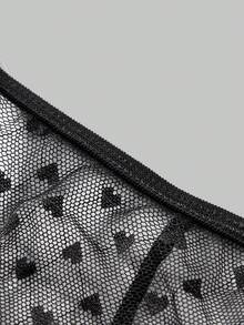 Men's Sexy Heart Mesh Chain Thong Underwear