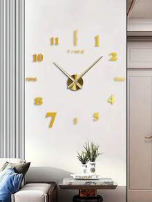 1Pc Of DIY Acrylic Wall Clock, Creative Frameless Large Set, Easy To Install, Silent Clock, DIY Wall Clock Set, Living Room, Bedroom Decoration, Home Furnishings Clock Wall Dormitory Decor Back To School Home Decor - Multicolor - View 8