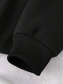 INAWLY 女士卫衣，耶稣拯救刺绣卫衣，基督教信仰礼物，2026秋冬季新款保暖抓绒女式上衣 - 黑色 - 查看 4