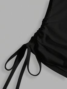 Attitoon Women's Cross Print Fashionable Dark Style Bandeau Top Carnival