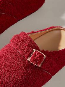 Solecia Women's Casual Versatile Commuting Minimalist Slip-On Flats - Red - View 5