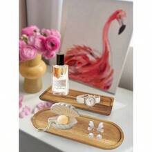 1 pieza Bandeja de madera de acacia, ovalada larga, bandeja de madera, bandeja de exhibición de belleza, bandeja de perfume, bandeja de baño, bandeja de cubiertos de madera, bandeja de pasteles, bandeja de cocina, soporte de exhibición de cumpleaños, bandeja de jardín, bandeja de magdalenas, adecuada para cumpleaños, Pascua, los talla grande vendidos recientemente, decoraciones de mesa, adecuada para postres, pasteles, pan, perfumes, joyas, artículos de baño, cosméticos, para vacaciones en la playa, colección de baño, colección de dormitorio, gran capacidad - Múltiples especificaciones - Ver 5