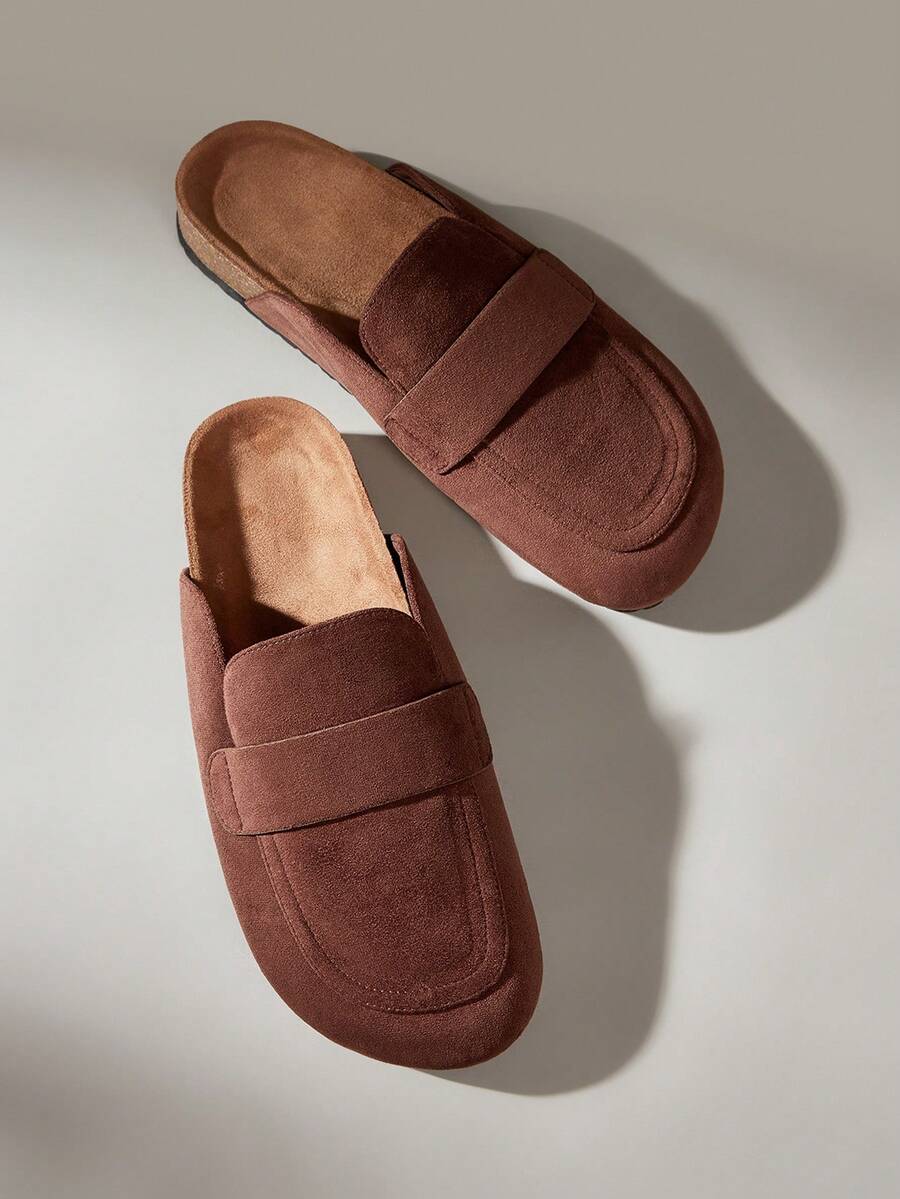 Solecia Women Casual Versatile Commute Simple Daily Slip-On Flats - Coffee Brown - View 1