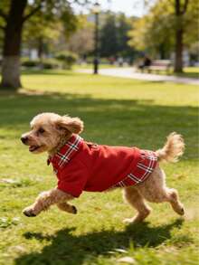 PETSIN 1 Piece Thermal Lined Soft Polyester Warm Windproof Comfortable Pet Clothes With Portable Pocket Easy To Put On And Take Off Breathable Lion Print Classic Neutral Tone Dog Vest Cat Clothes For Christmas Pet Owners Winter Cold Weather Daily Walk Outdoor Play Pet Apparel Warm Jacket Fleece Coat Cute Animal Outfit For Small Medium Dogs Cats - Multicolor - View 8
