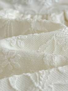 Loomiva Newborn Baby Girl Contrast Bow Round Neck Puff Sleeve Waist Tie Dress