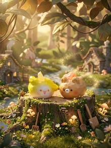 Blind Box (Non-Plush) Cute Crystal Ornament Cartoon Figurine Collectible Boxes, Cartoon-Themed Party Costume Dolls, Exquisite Tabletop Ornaments, Can Be Given As Christmas Gifts To Family And Friends - Tide play blind box - View 4