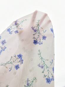 CottageSlumber Romantisches Nachtkleid mit Blume Muster, Rüschenkragen, Schleifen-Schleife und Puffärmeln - Verschiedenfarbig - Übersicht 9