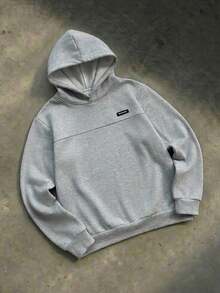 SWAVVY 男士连帽卫衣套装，秋冬款 - 灰色 - 查看 3