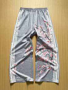 STEELVANCE Men's Printed Side Stripe Drawstring Sweatpants Pants For Men,Baggy Pants Spring To Summer Harajuku Pants - Multicolor - View 3