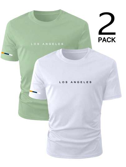 Manfinity Homme 男士极简印花圆领短袖T恤