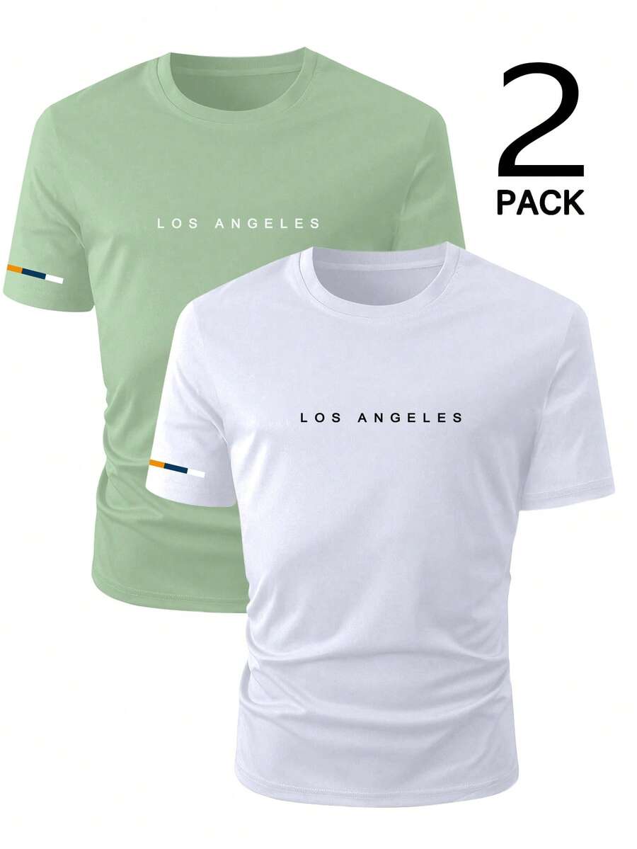 Manfinity Homme 男士极简印花圆领短袖T恤