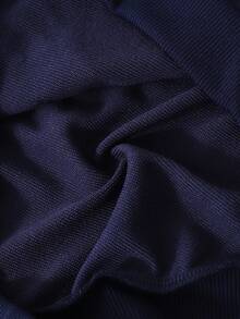 2 pièces/Set T-shirt graphique décontracté et pantalon imprimé avec sac pour jeunes filles, tenue mode pour jeunes femmes - Bleu marine - Voir 5